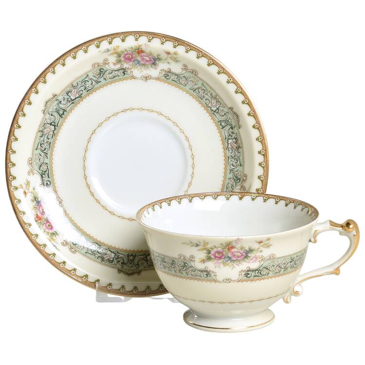Footed Cup & Saucer Set
