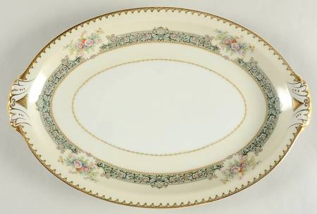 Dexter (Empire Shape) 13" Oval Serving Platter by Meito