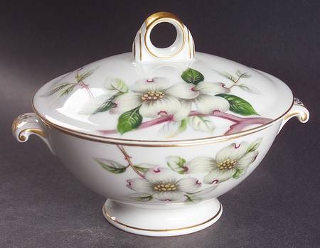 Dogwood Sugar Bowl & Lid