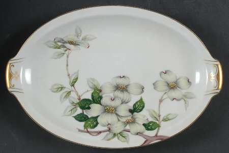 Dogwood 12" Oval Serving Platter