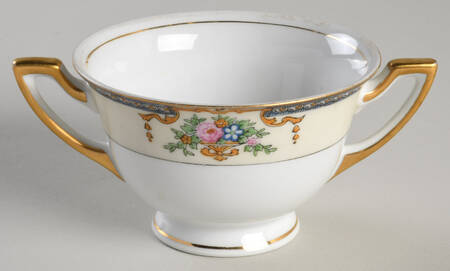 Dolores (Gold Trim) Footed Bouillon Cup