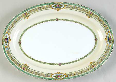 Dublin (Floral Urns) 11" Oval Serving Platter