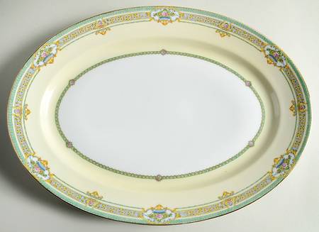 Dublin (Floral Urns) 13" Oval Serving Platter