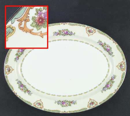 Dublin (Floral Sprays) 13" Oval Serving Platter