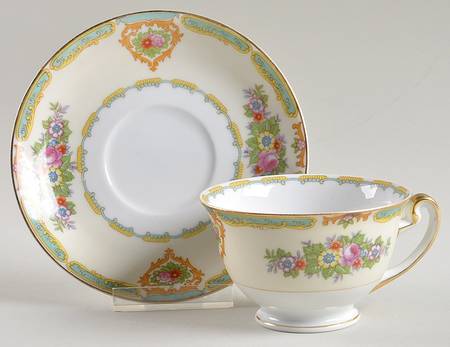 Dublin (Floral Sprays) Footed Cup & Saucer Set