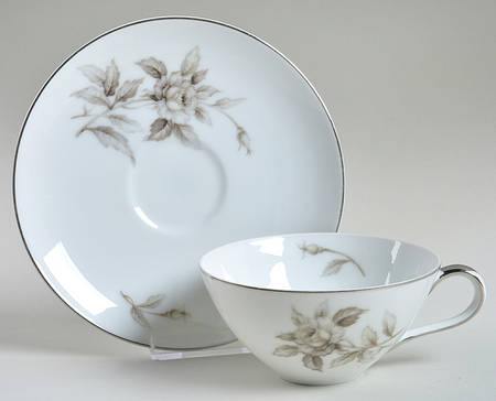 Dusk Rose Flat Cup & Saucer Set
