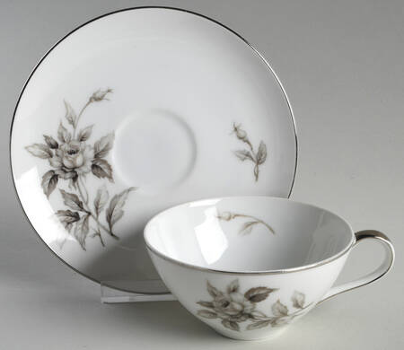 Dusk Rose Flat Cup & Saucer Set
