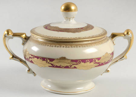 Ensley (Empire Shape) Sugar Bowl & Lid by Meito