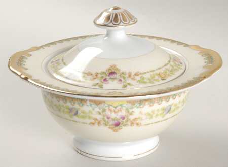 Fantasy (Multicolor Flowers) Sugar Bowl & Lid
