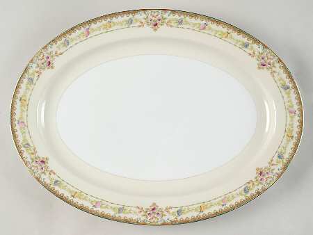 Fantasy (Multicolor Flowers) 16" Oval Serving Platter