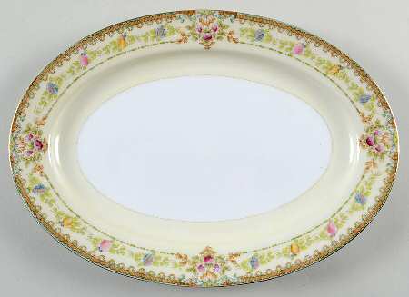 Fantasy (Multicolor Flowers) 12" Oval Serving Platter