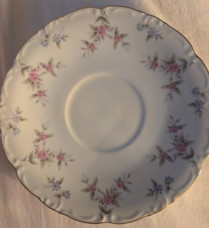 Fleurette  (Rim, Gold Trim) Saucer