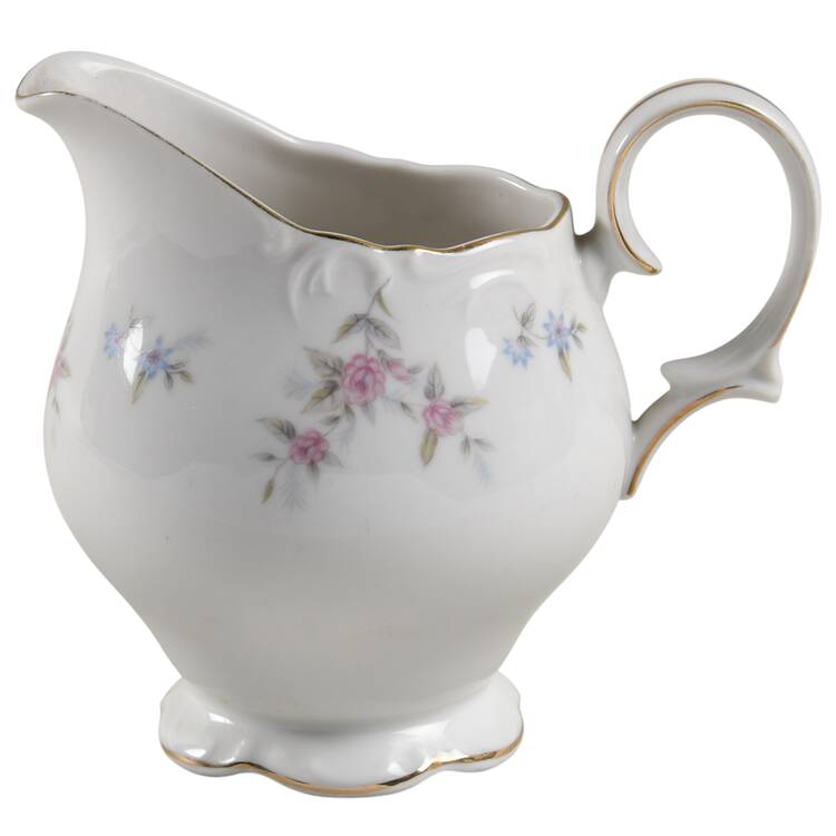 Fleurette  (Rim, Gold Trim) Creamer