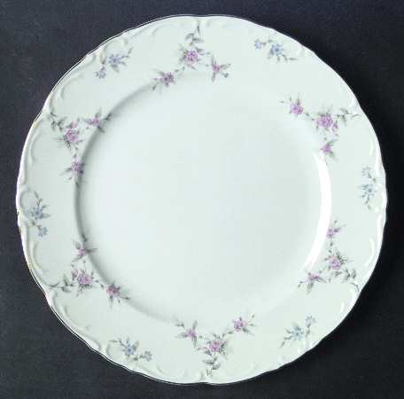Fleurette  (Rim, Gold Trim) Dinner Plate