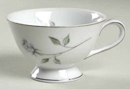 Fleurette (Coupe, Platinum Trim) Footed Cup