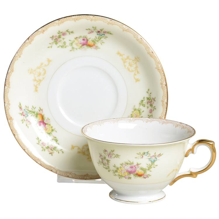 Flora Footed Cup & Saucer Set