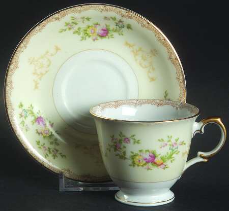 Flora Footed Demitasse Cup & Saucer Set