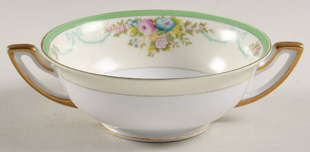 Formal Garden Footed Cream Soup Bowl