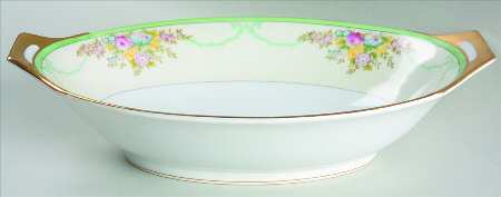 Formal Garden 11" Oval Vegetable Bowl