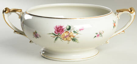 Garden Rose Round Vegetable No Lid