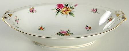 Garden Rose 11" Oval Vegetable Bowl by Meito