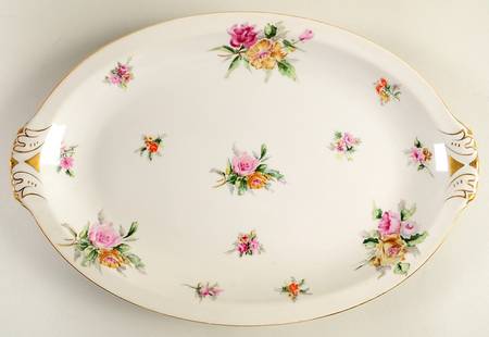 Garden Rose 13" Oval Serving Platter