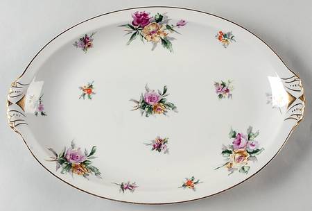 Garden Rose 12" Oval Serving Platter