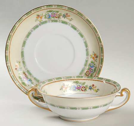 Grafton Footed Cream Soup Bowl & Saucer Set