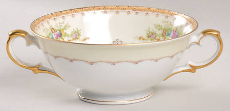 Jewel Footed Cream Soup Bowl