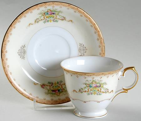Jewel Footed Demitasse Cup & Saucer Set