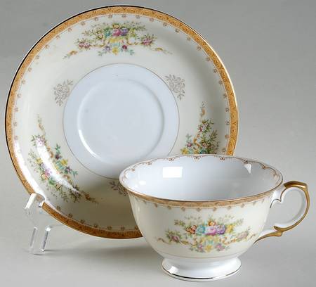 Jewel Footed Cup & Saucer Set
