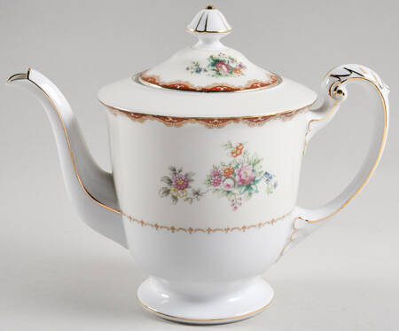 Keepsake (Floral, Burgundy Background) Coffee Pot & Lid