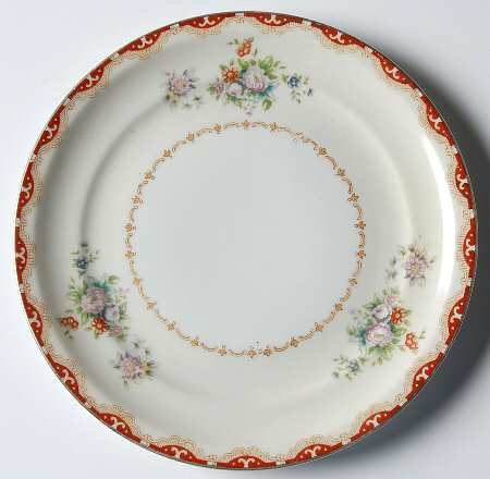 Keepsake (Floral, Burgundy Background) Bread & Butter Plate