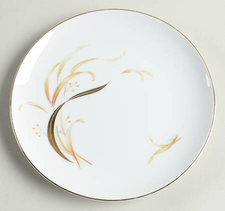 Keepsake (Gold Leaves on White) Salad Plate