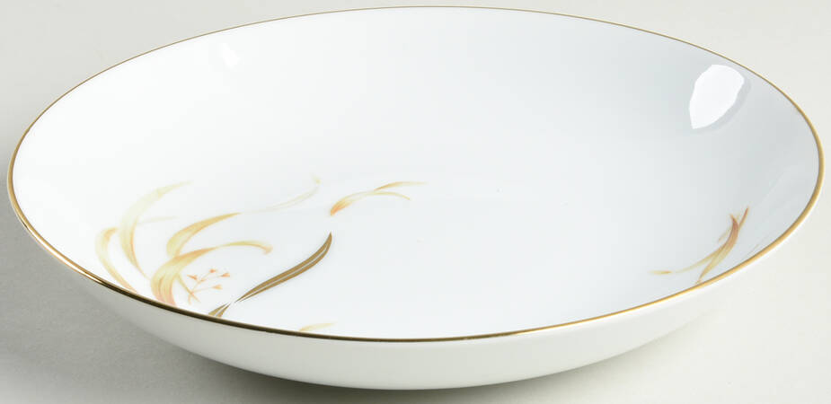 Keepsake (Gold Leaves on White) Coupe Soup Bowl by Meito