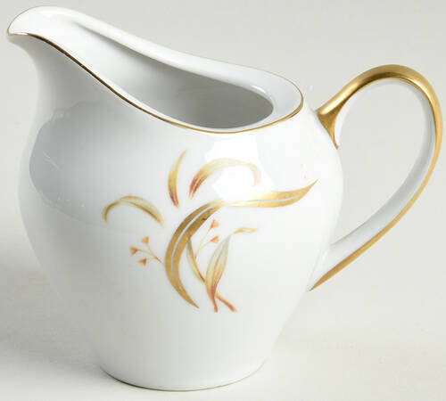 Keepsake (Gold Leaves on White) Creamer