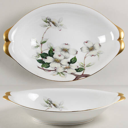 Livonia (White Background) 11" Oval Vegetable Bowl