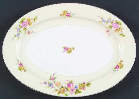 Lucille 12" Oval Serving Platter by Meito
