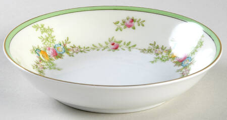 Malta (Green on Cream) Fruit/Dessert (Sauce) Bowl