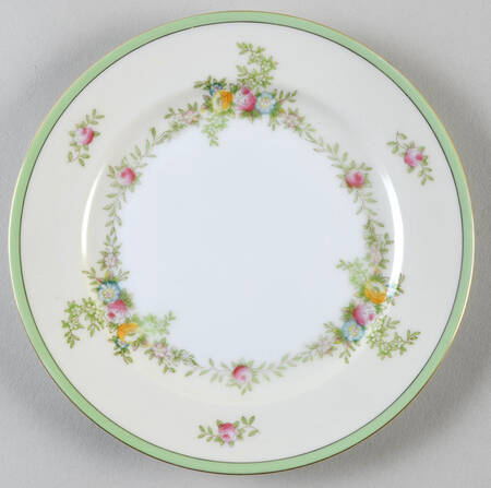 Malta (Green on Cream) Bread & Butter Plate