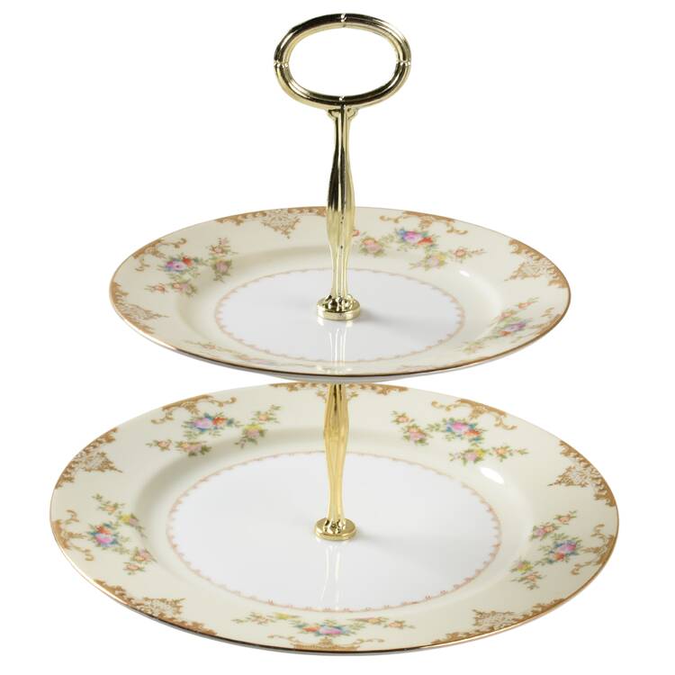 Marie 6 5/8"-10"  2 Tiered Serving Tray (Dp, Sp) HC