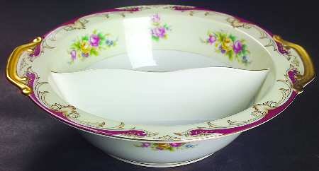 MEI114 10" Round Divided Vegetable Bowl