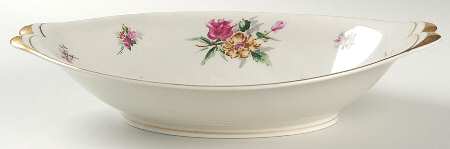 Garden Rose (Norleans Shape) 11" Oval Vegetable Bowl