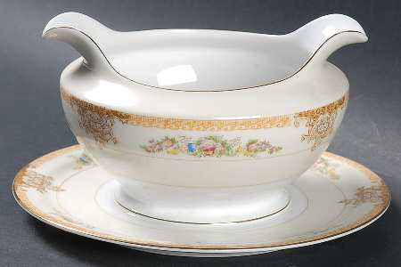 MEI3 (F & B JAPAN) Gravy Boat with Attached Underplate by Meito