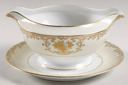 MEI371 Gravy Boat with Attached Underplate