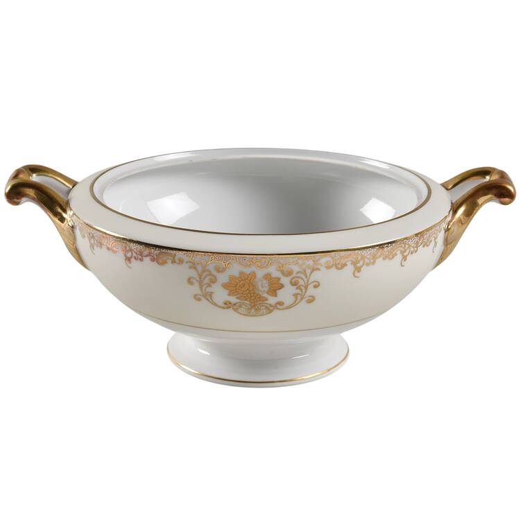 MEI371 Footed Round Vegetable No Lid