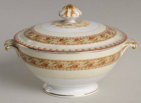 MEI93 (Gold Trim) Sugar Bowl & Lid