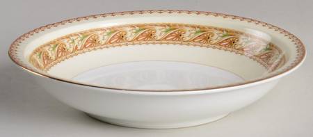 MEI93 (Gold Trim) Rim Soup Bowl