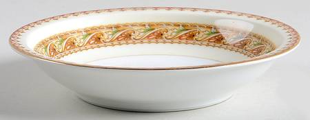 MEI93 (Gold Trim) Rim Fruit/Dessert (Sauce) Bowl