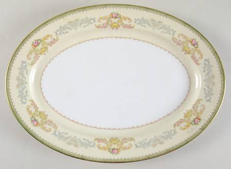 Murel Muriel (Multicolor Floral) 14" Oval Serving Platter